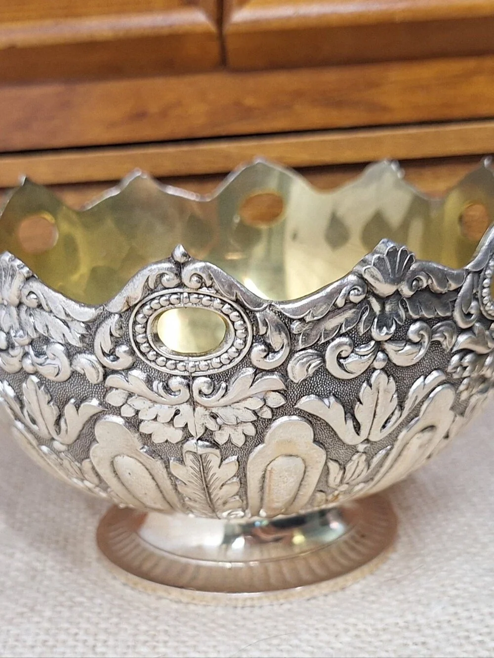 Antique, Vintage Silver Plated Pedestal Bowl. Leonard Japan 1960 1970